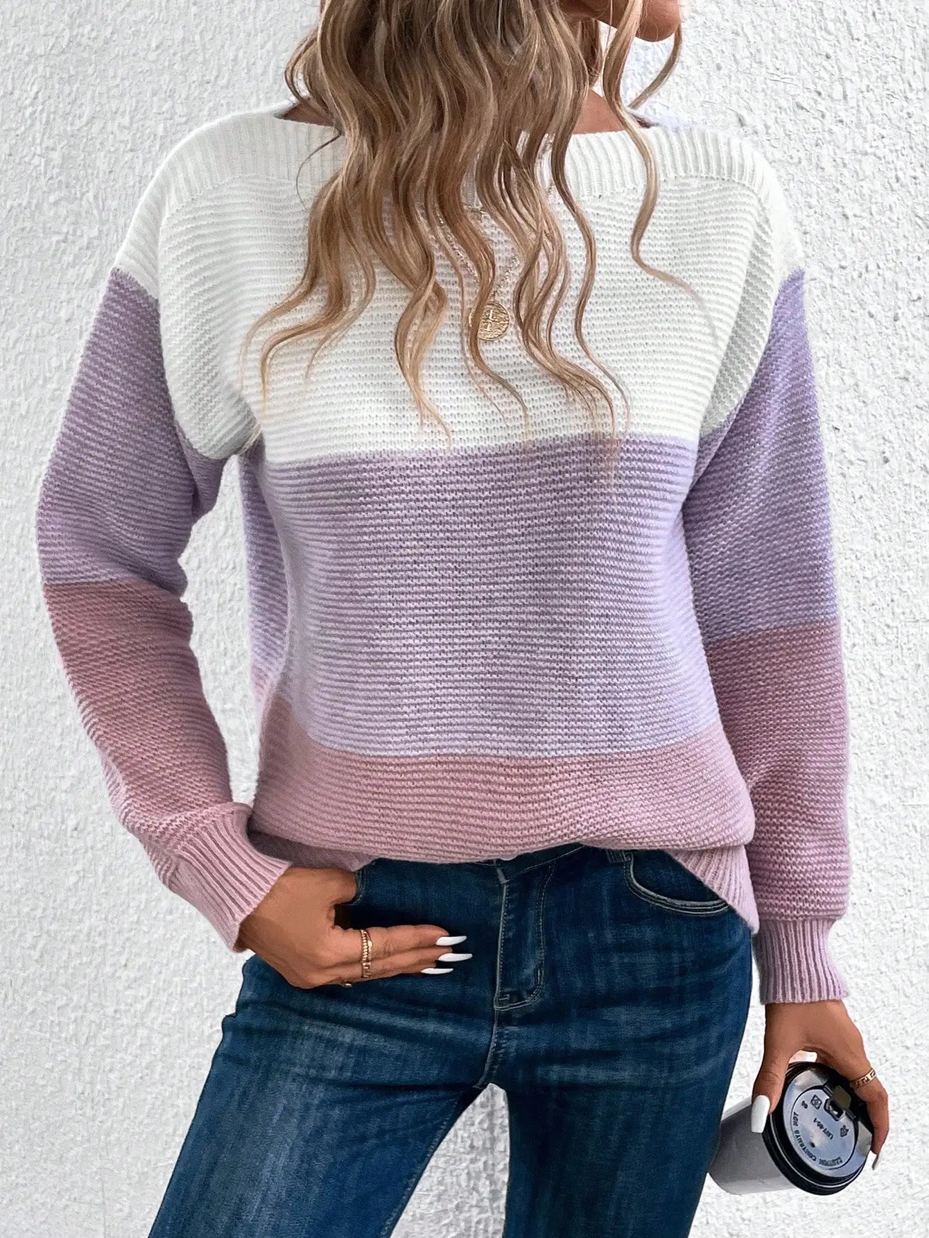 Elegant Three-color Sweater