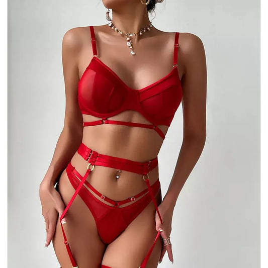 Red Hot Desire Set (Stockings Available)