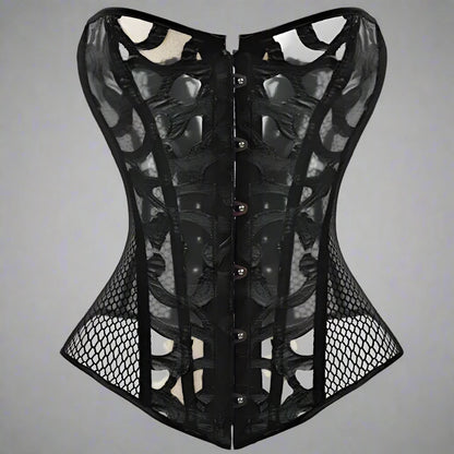 Corset noir en maille