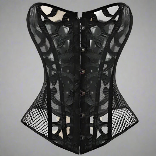 Corset noir en maille