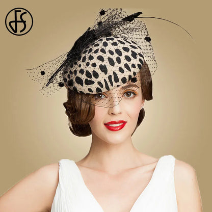 Leopard Elegant Bow Fascinator