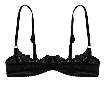 Soutien-gorge demi-bonnet en dentelle pour femme