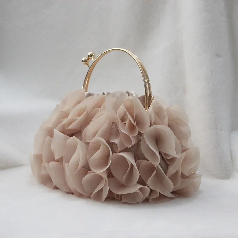 Satin Floral Clutch