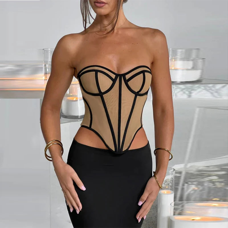 Corset à coutures élégantes