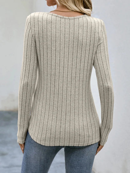 Autumn/Winter Long-sleeved Round Neck Top