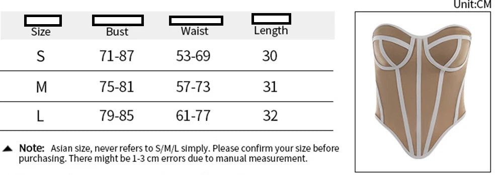 Corset à coutures élégantes