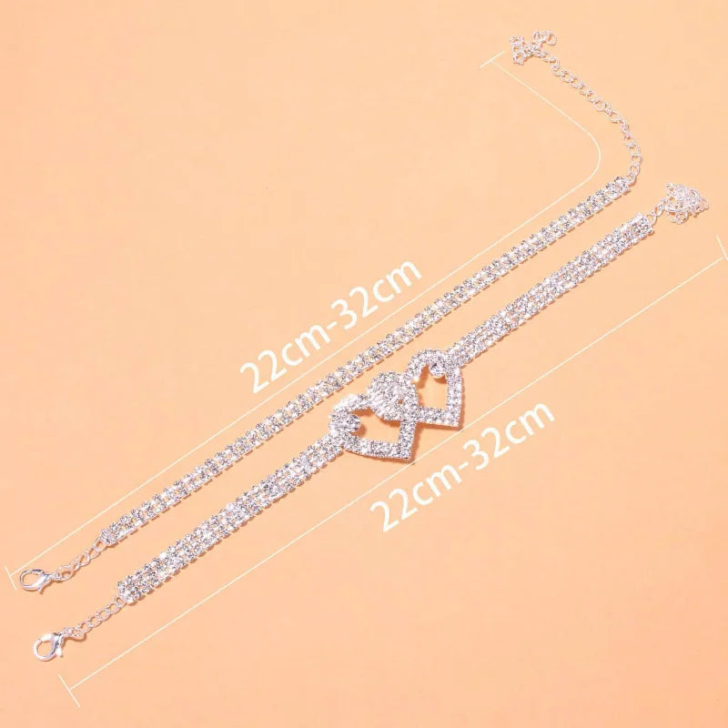 Beautiful Dazzling Cubic Zirconia Chain Anklet