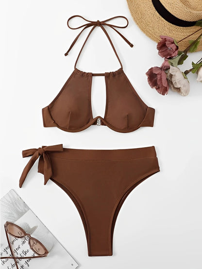 Bikini dos nu taille haute