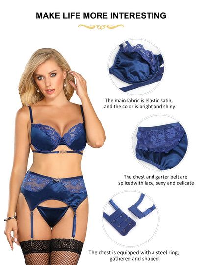 Flirt & Lace Set w/Garter Belt