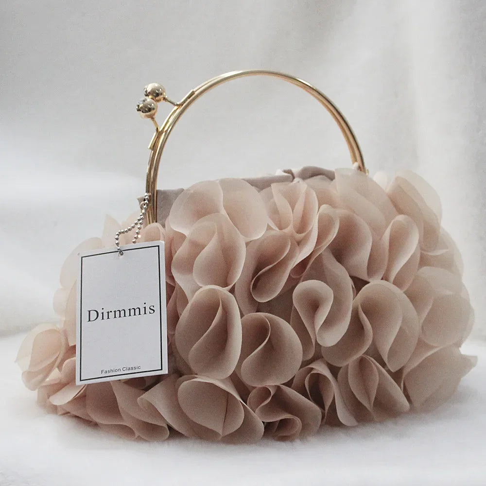 Satin Floral Clutch