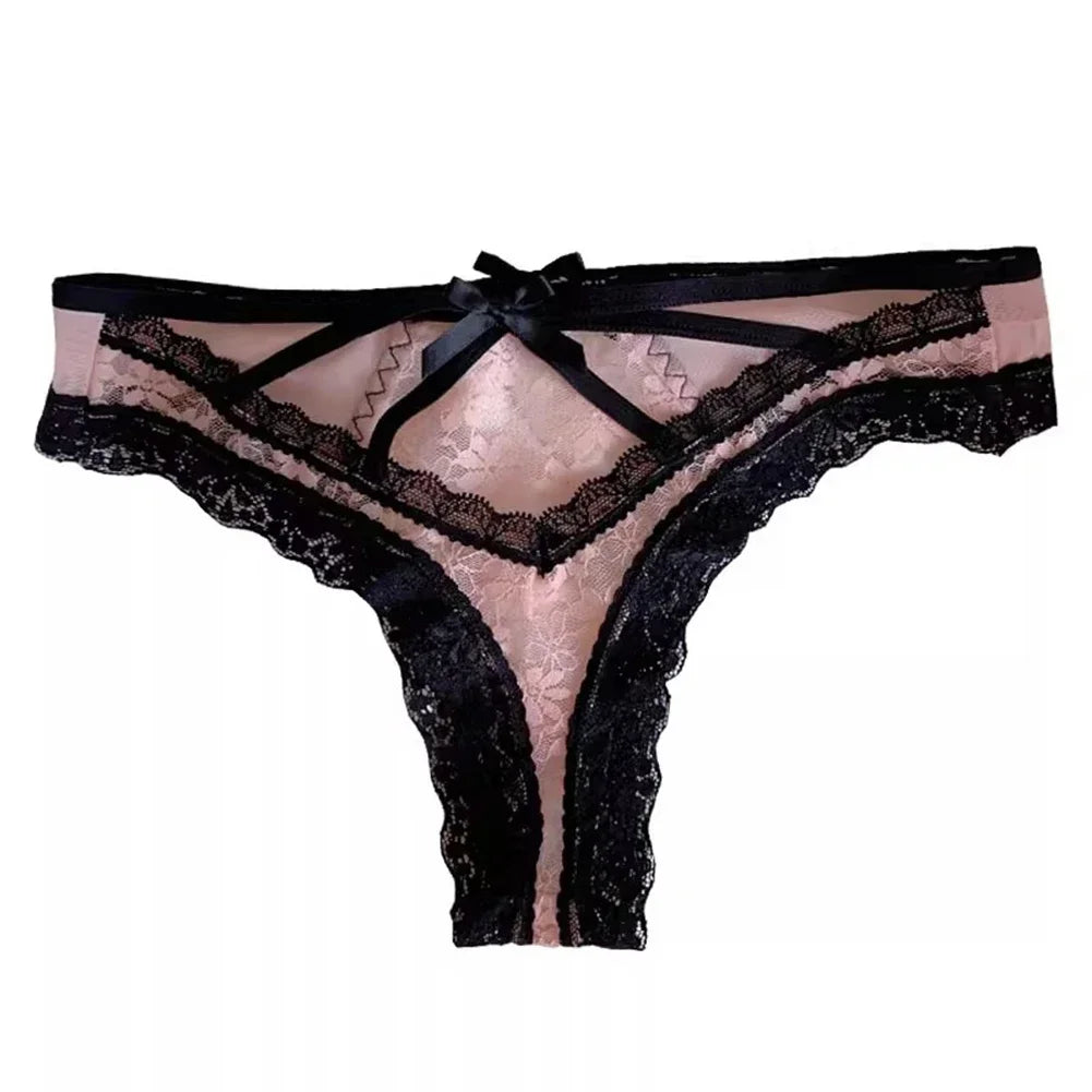 Chantilly Charm Hollow Bow Thong