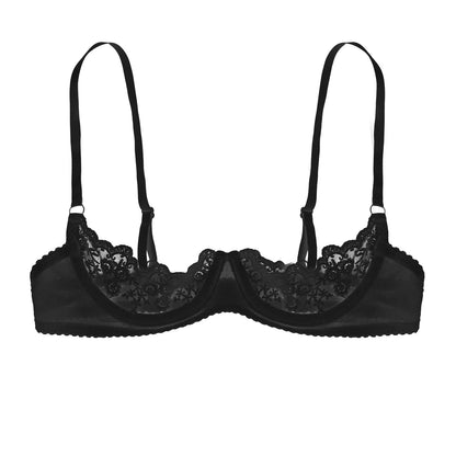 Soutien-gorge demi-bonnet en dentelle pour femme