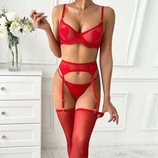 Love Heart Valentine Set w/Stockings