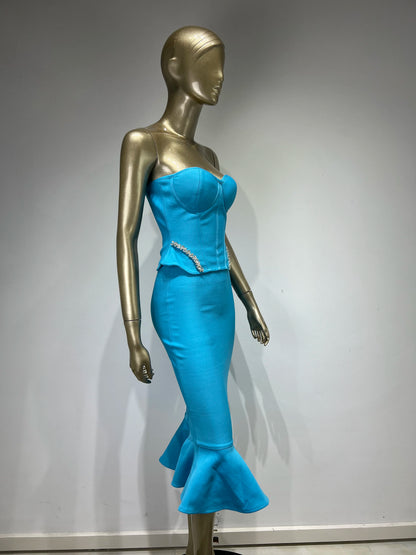 Sexy Strapless Mermaid Elegant Evening Dress