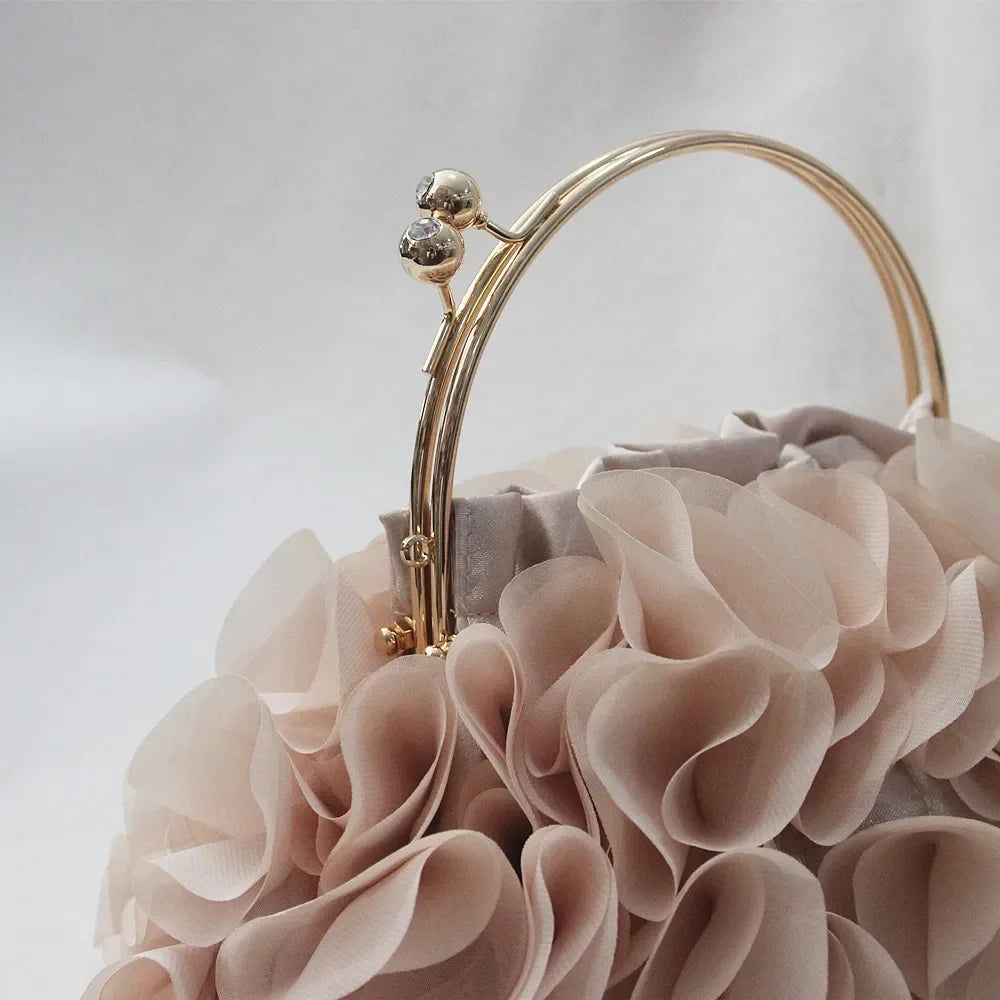 Satin Floral Clutch