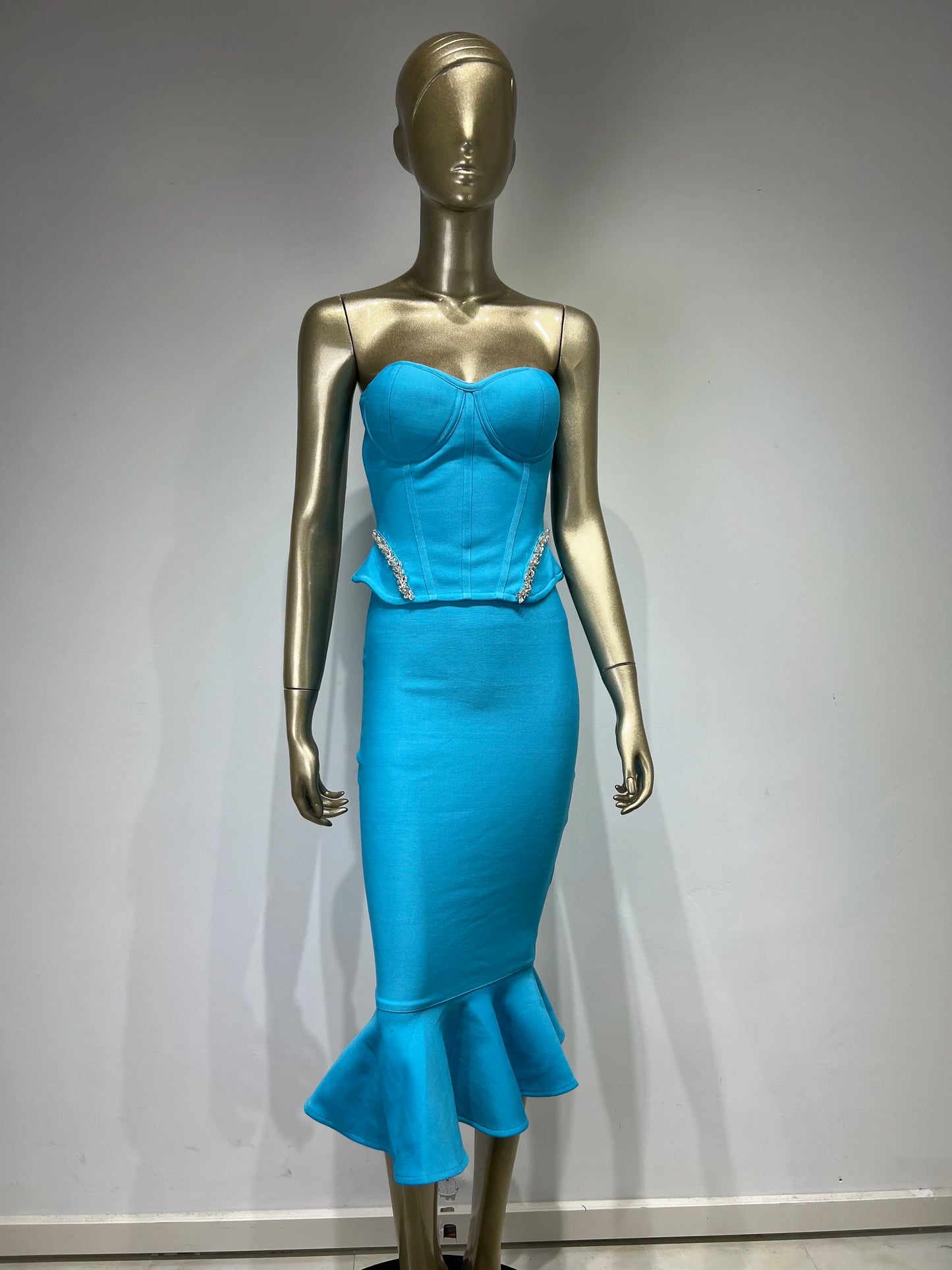 Sexy Strapless Mermaid Elegant Evening Dress