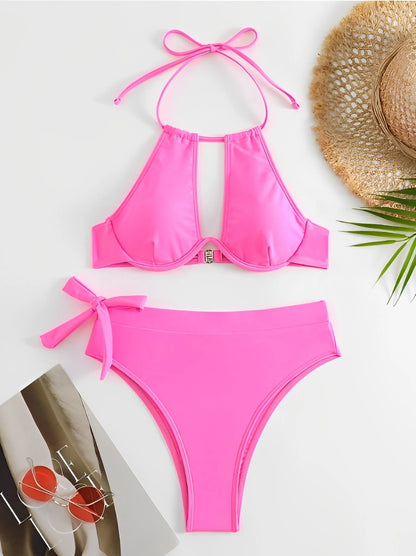 Bikini dos nu taille haute