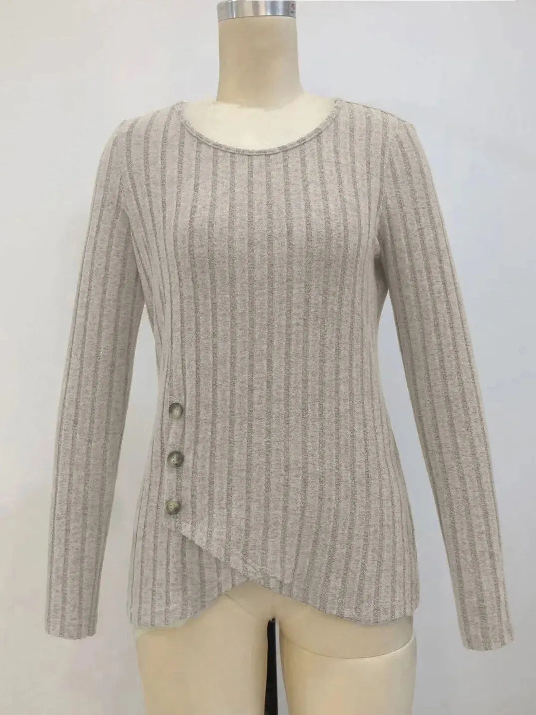 Autumn/Winter Long-sleeved Round Neck Top