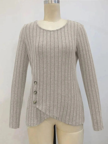 Autumn/Winter Long-sleeved Round Neck Top